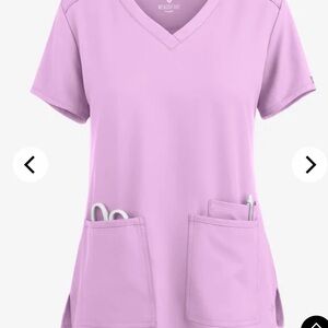 Med Couture Women's V-Neck Top in Lavender